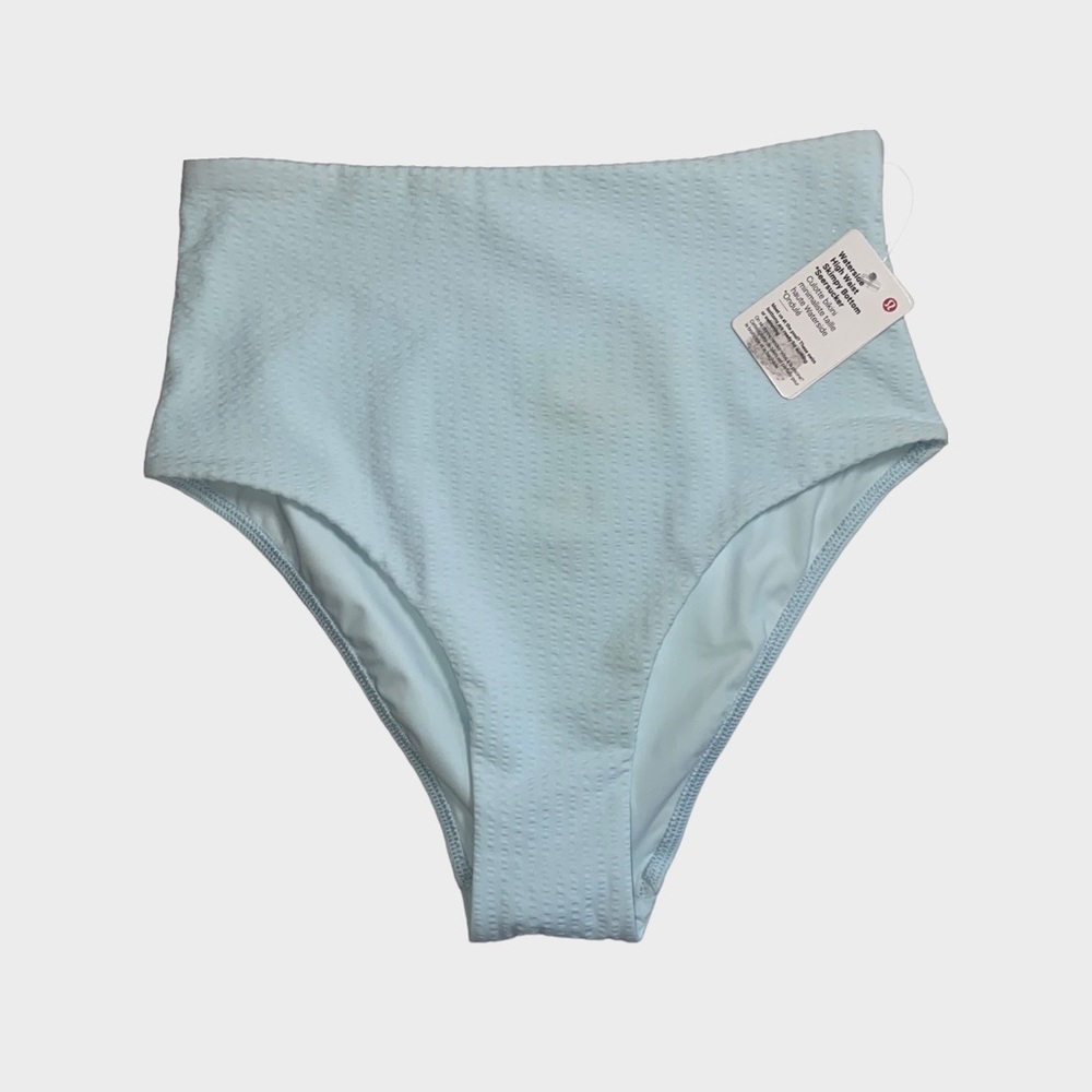 Lululemon Waterside Seersucker High Waist Skimpy Swim Bottom, Size XS